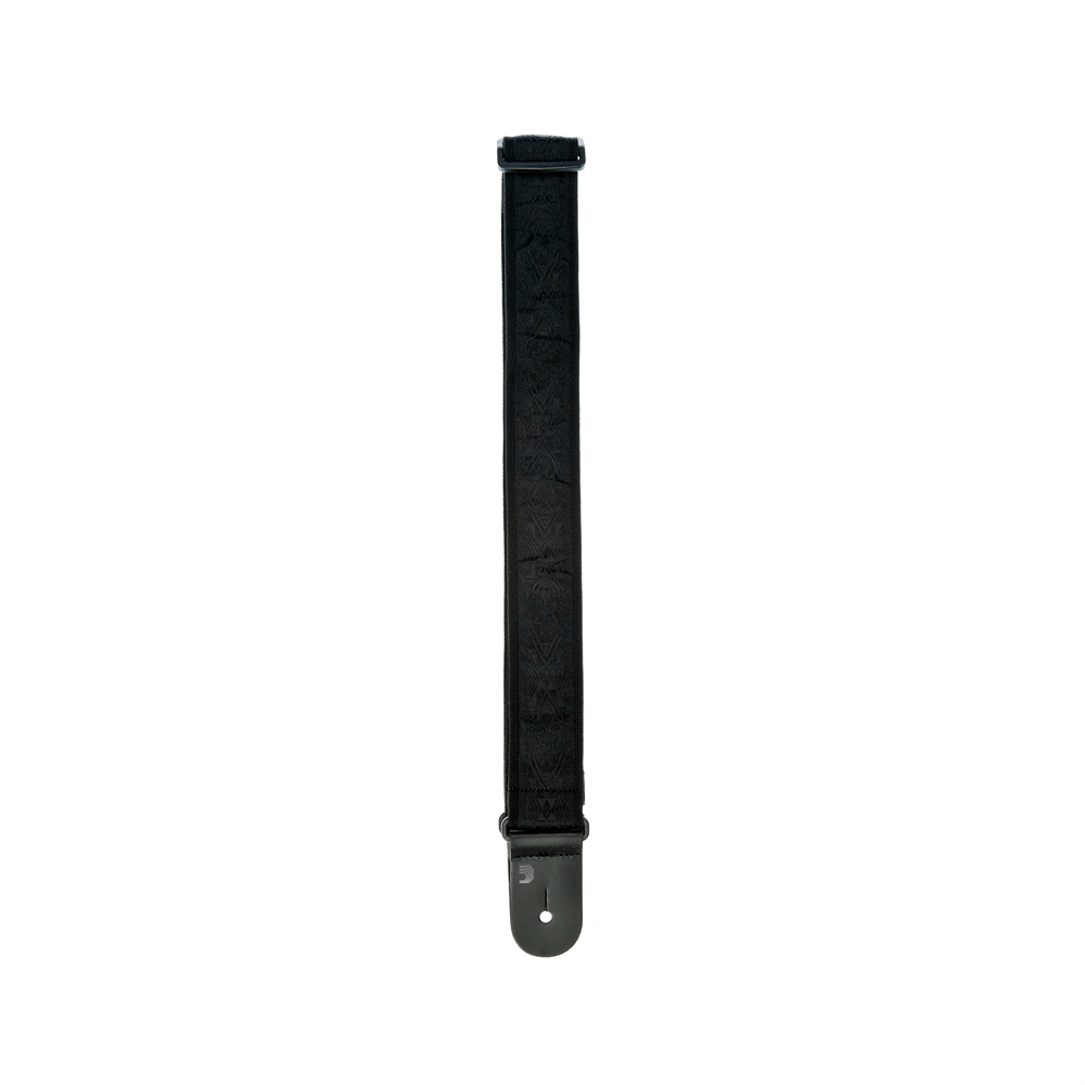 D'Addario - Black Satin Nylon Woven Guitar Strap - 50B01