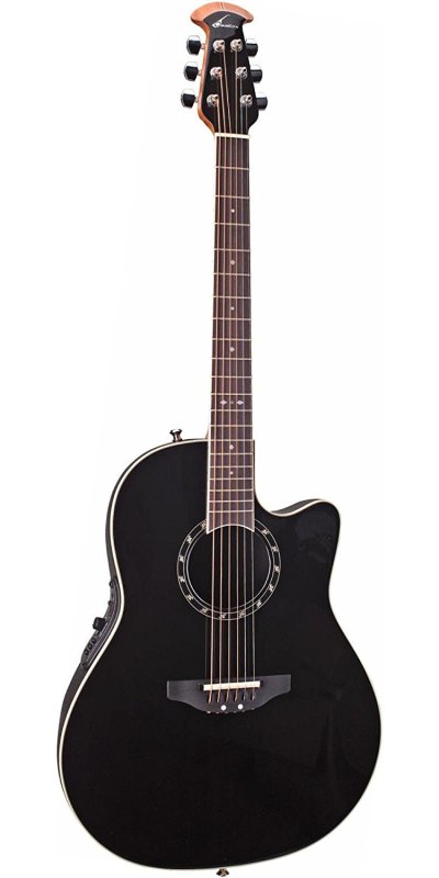 Ovation - Standard Balladeer Acoustic-Electric Guitar, Black