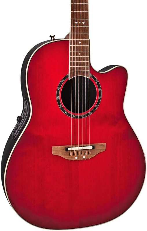 Ovation - Standard Balladeer Deep Contour Bowl Acoustic-Electric, Cherry Cherry Burst