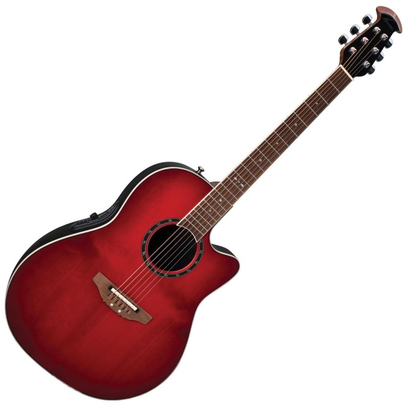 Ovation - Standard Balladeer Deep Contour Bowl Acoustic-Electric, Cherry Cherry Burst