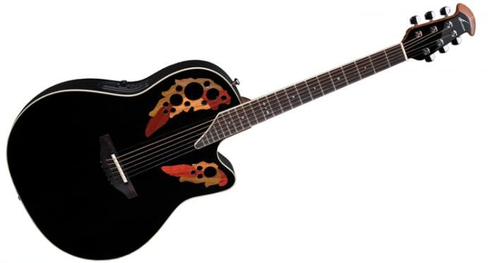 Ovation - Standard Elite Series Deep Contour Acoustic-Electric, Black