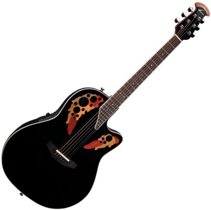 Ovation - Standard Elite Series Deep Contour Acoustic-Electric, Black