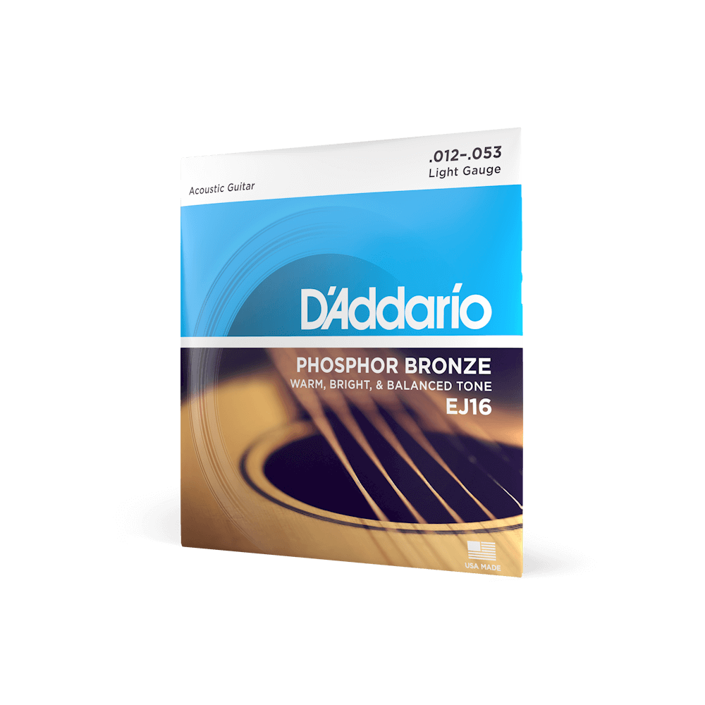 D'Addario - Phosphor Bronze Acoustic Guitar Strings - Light - EJ16