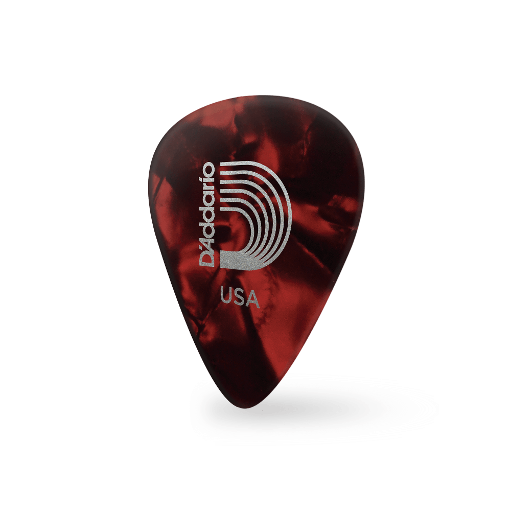 D'Addario - Classic Celluloid Guitar Picks - 1CRP2-10 - Red Pearl