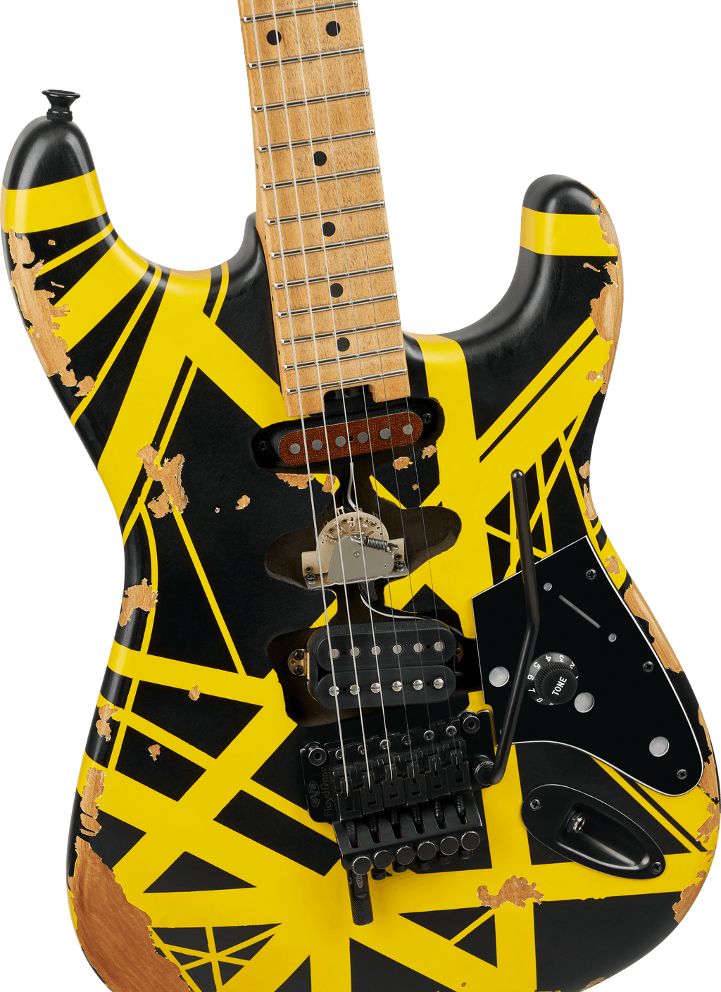 EVH - Limited Edition Striped Series Frankenstein™ Frankie Aged Black and Yellow
