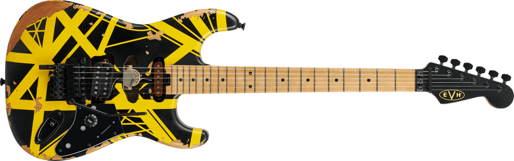 EVH - Limited Edition Striped Series Frankenstein™ Frankie Aged Black and Yellow
