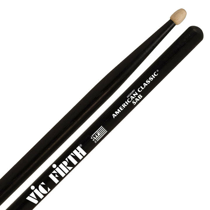Vic Firth - American Classic Hickory Drumsticks 5AB (Black)