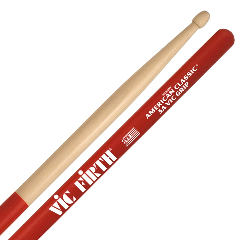 Vic Firth - American Classic 5A Wood Tip Drumsticks w/ Vic Grip