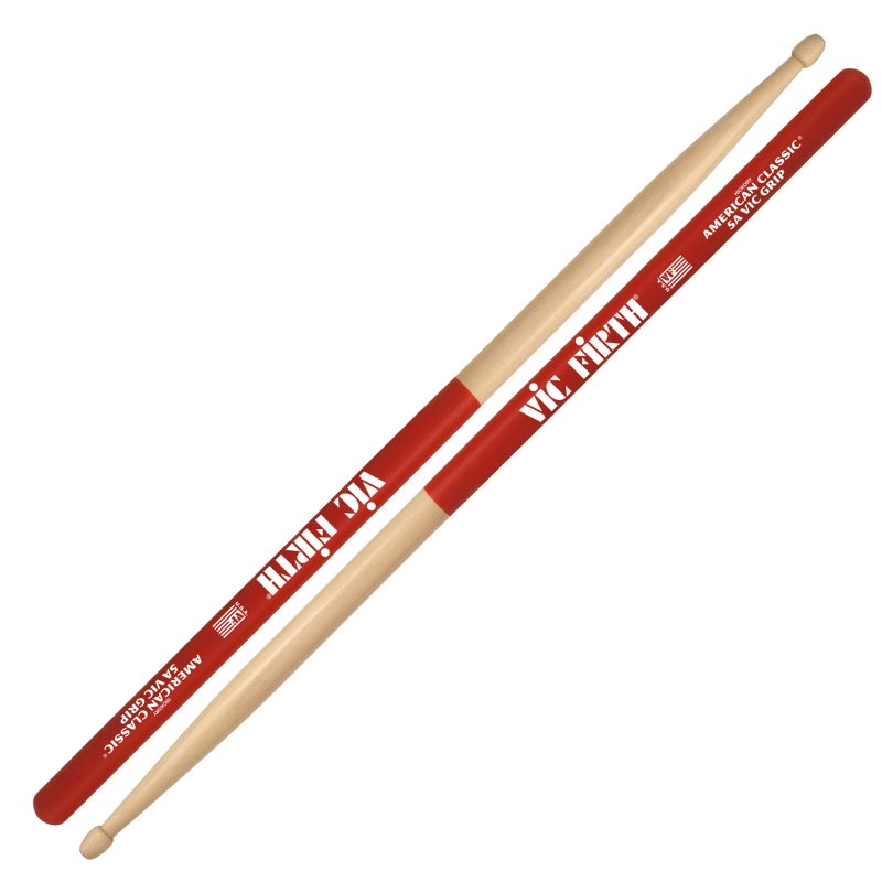 Vic Firth - American Classic 5A Wood Tip Drumsticks w/ Vic Grip