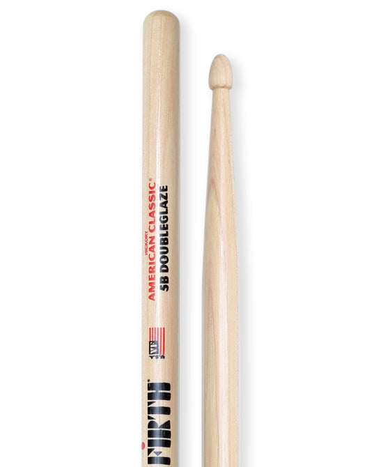 Vic Firth - 5B American Classic Drumsticks, Double Glaze