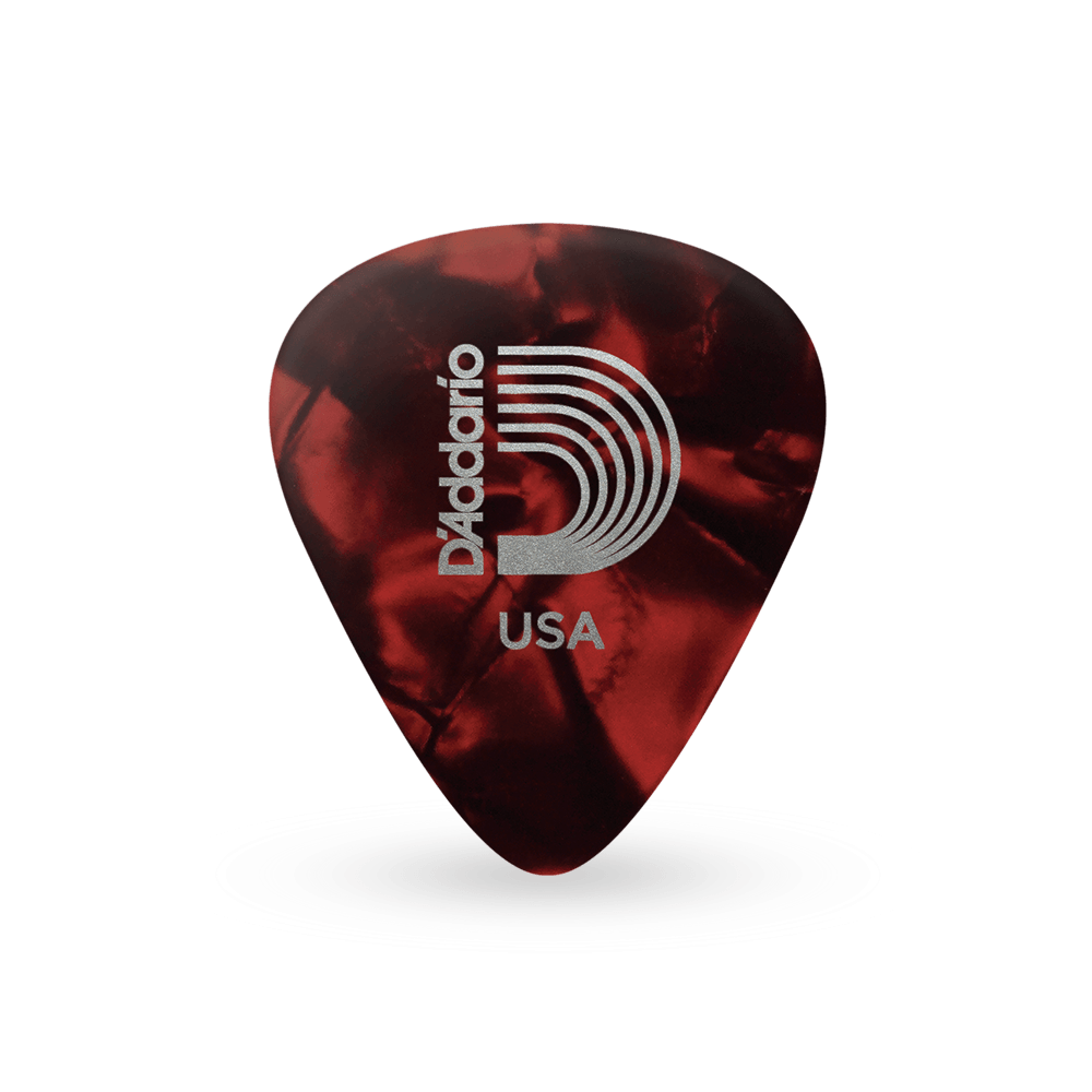 D'Addario - Classic Celluloid Guitar Picks - 1CRP2-10 - Red Pearl