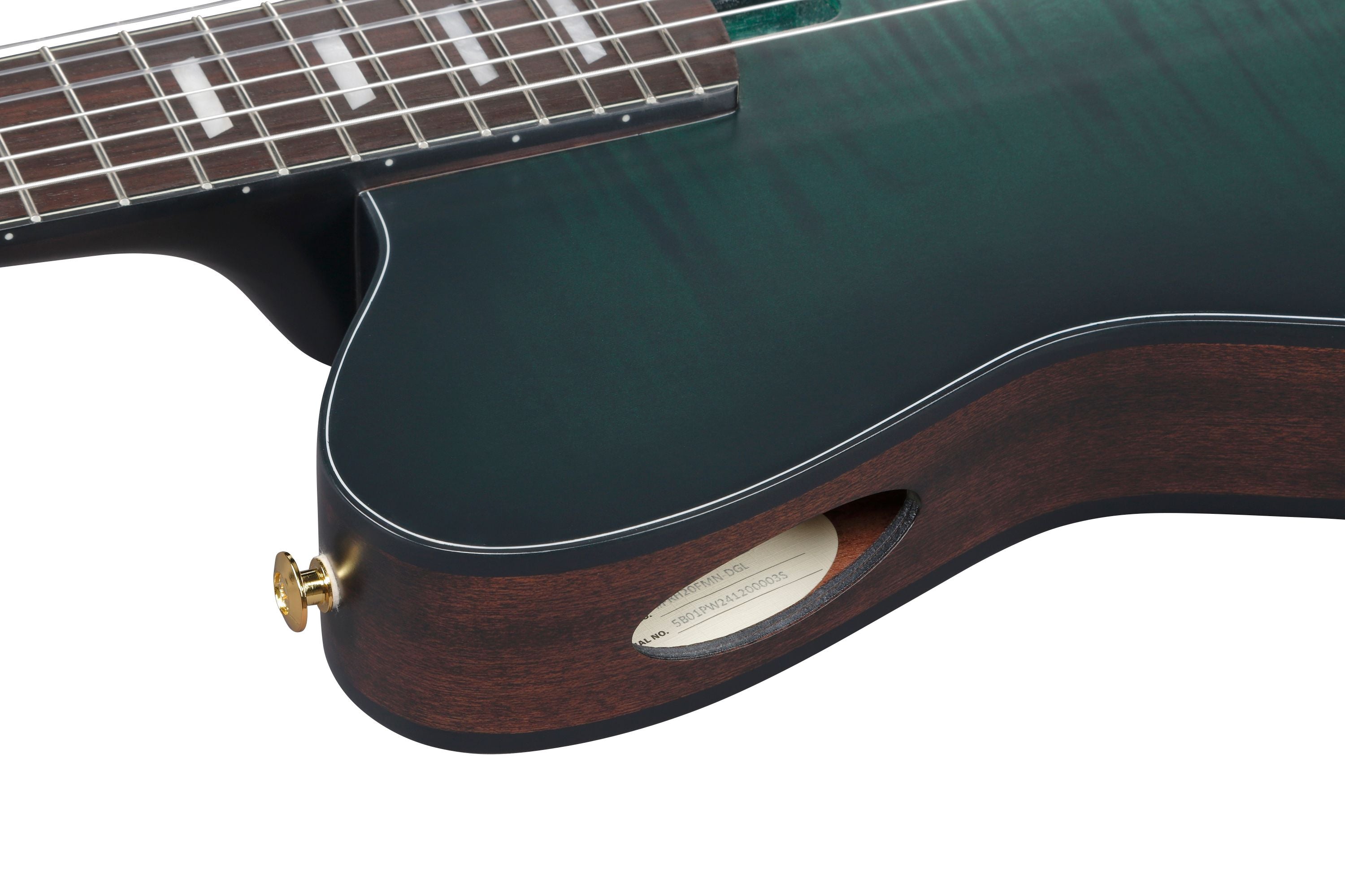 Ibanez Guitars - FRH20FMN - Thinline Nylon-string Acoustic-electric - Dark Emerald Burst Low Gloss