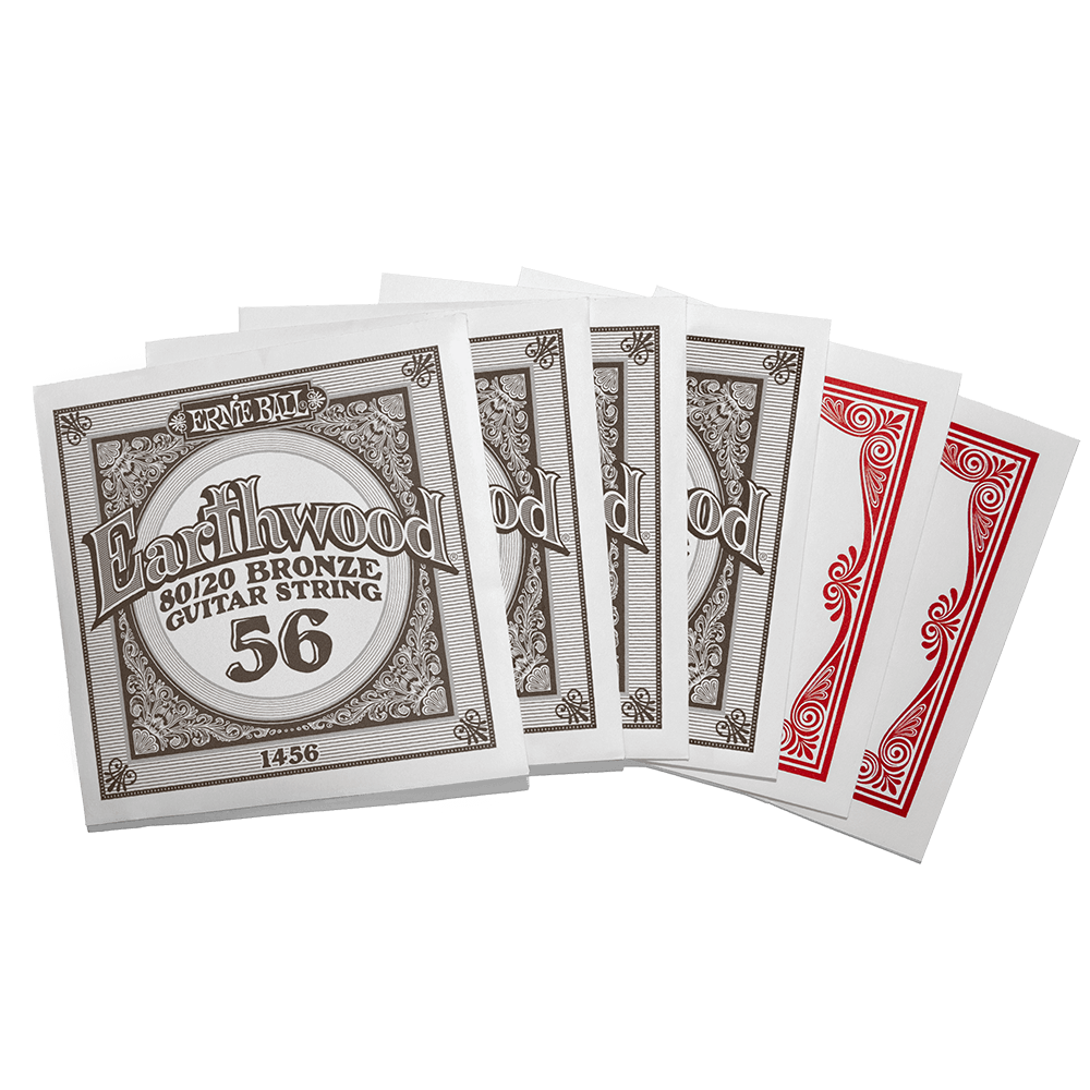 Ernie Ball -  Medium Earthwood 80/20 Bronze Acoustic Guitar Strings 13-56 Gauge