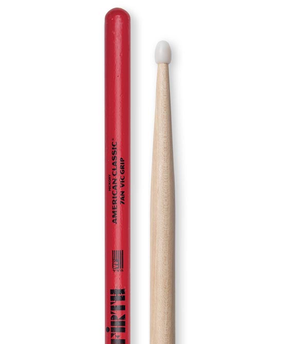 Vic Firth - 7ANVG American Classic 7A Nylon Tip Drumsticks w/ Vic Grip