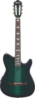 Ibanez Guitars - FRH20FMN - Thinline Nylon-string Acoustic-electric - Dark Emerald Burst Low Gloss