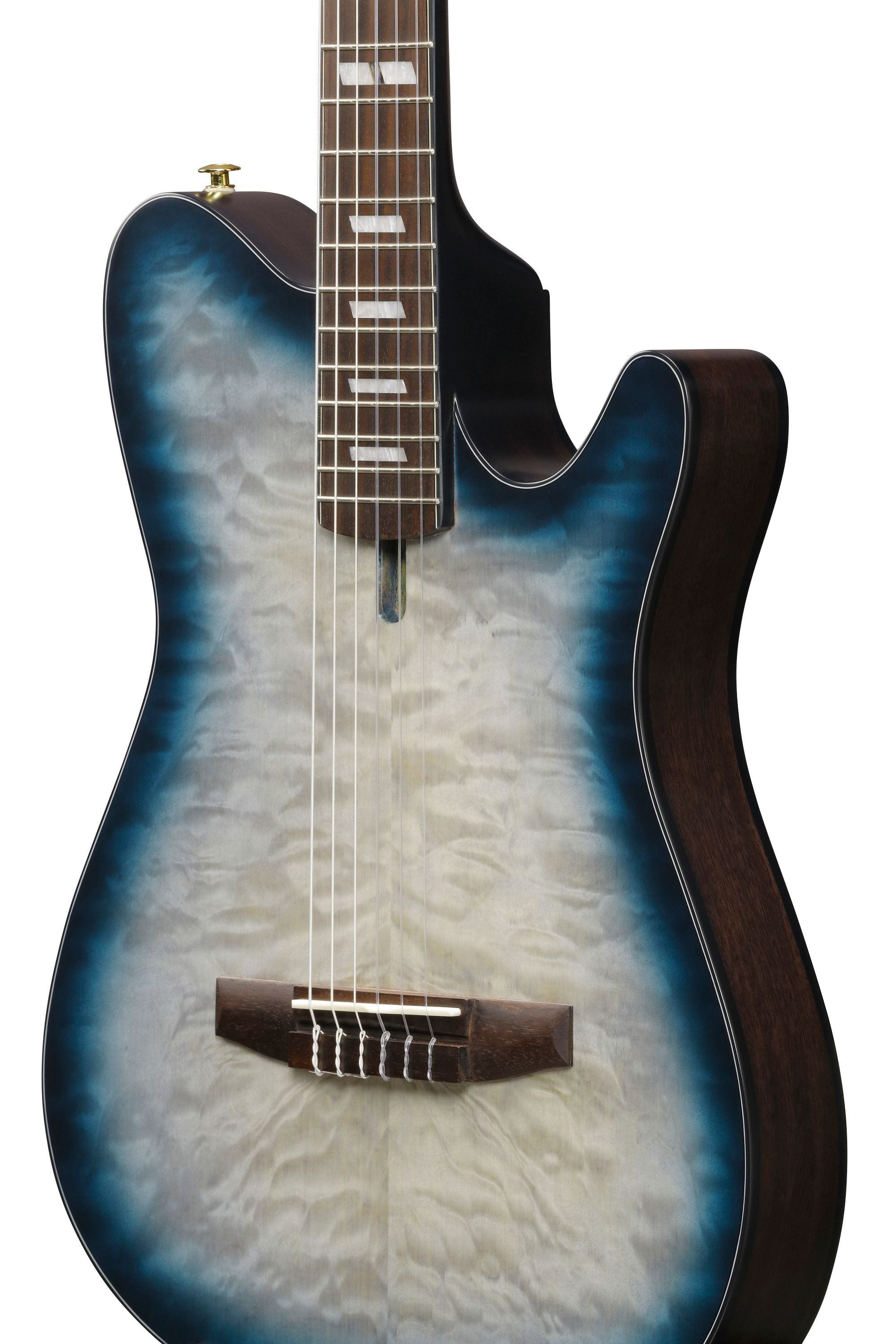 Ibanez Guitars - FRH20QMN - Thinline Nylon-string Acoustic-electric - Cosmic Blue Sunburst Low Gloss