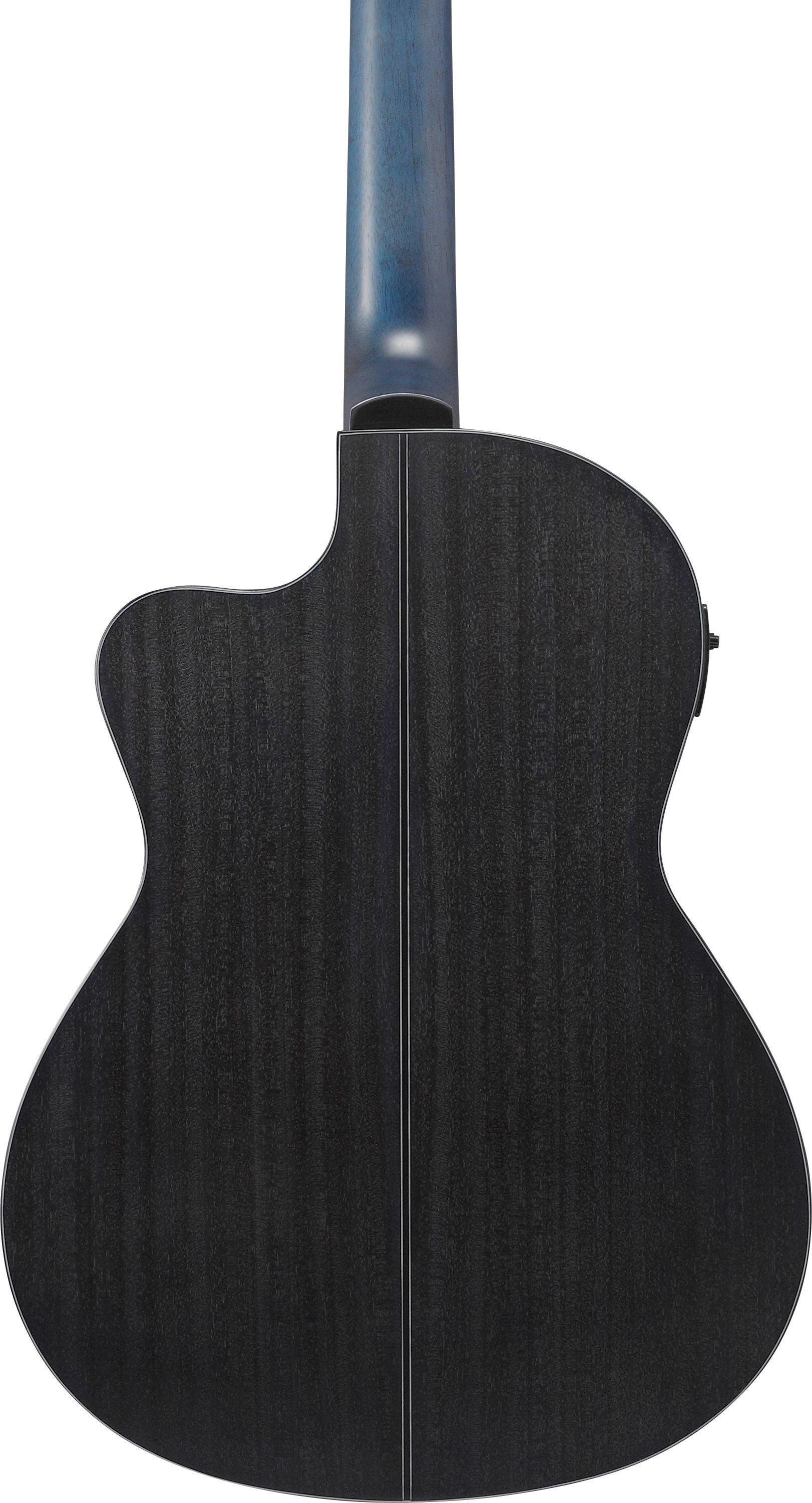 Ibanez Guitars - GA5TCE Thinline Cutaway Classical Guitar - Open Pore Blueberry