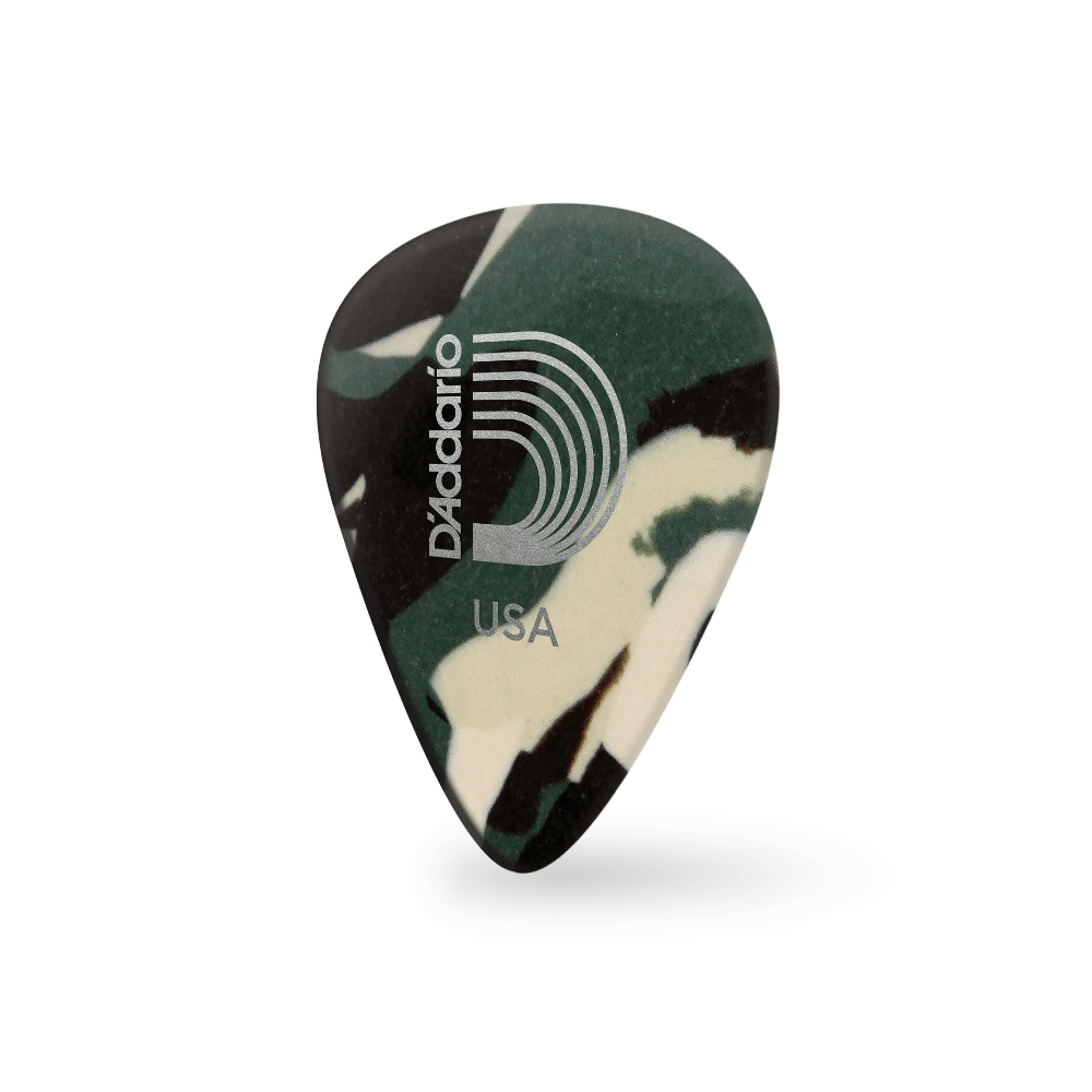 D'Addario - Classic Celluloid Guitar Picks - Camouflage - 1CCF2-10