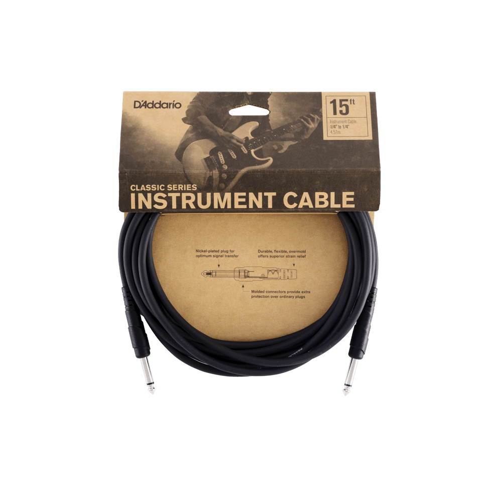 D'Addario - Classic Series Instrument Cable - 15' - PW-CGT-15