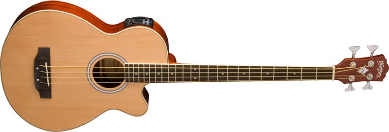 Washburn - 4-string Acoustic Bass Guitar, Natural