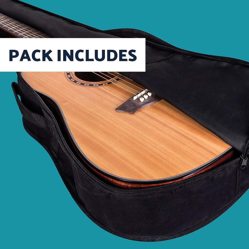 Washburn - Spruce Top Acoustic Guitar Pack With Case, Natural