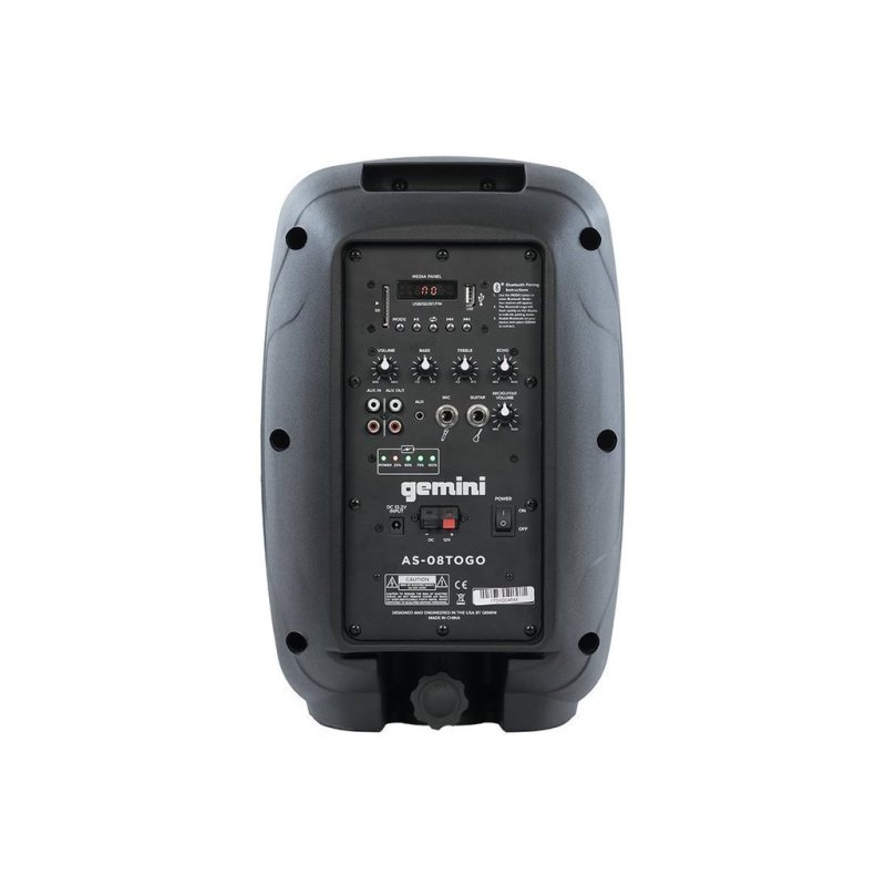 Gemini - 8" Portable Bluetooth Powered Loudspeaker