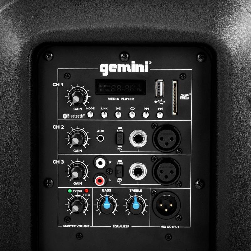 Gemini - 1000 Watt Active 10” Bluetooth Loudspeaker