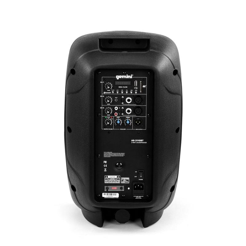 Gemini - 1000 Watt Active 10” Bluetooth Loudspeaker