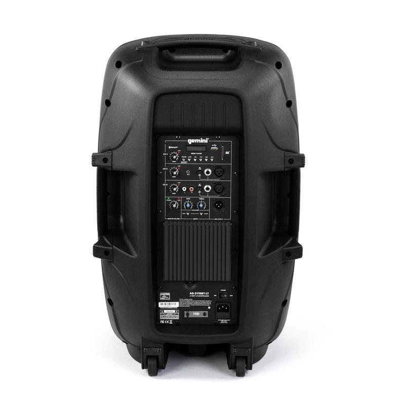 Gemini - 2000 Watt 15” Active Multi-led Bluetooth Loudspeaker With Stand