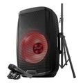 Gemini - 2000 Watt 15” Active Multi-led Bluetooth Loudspeaker With Stand