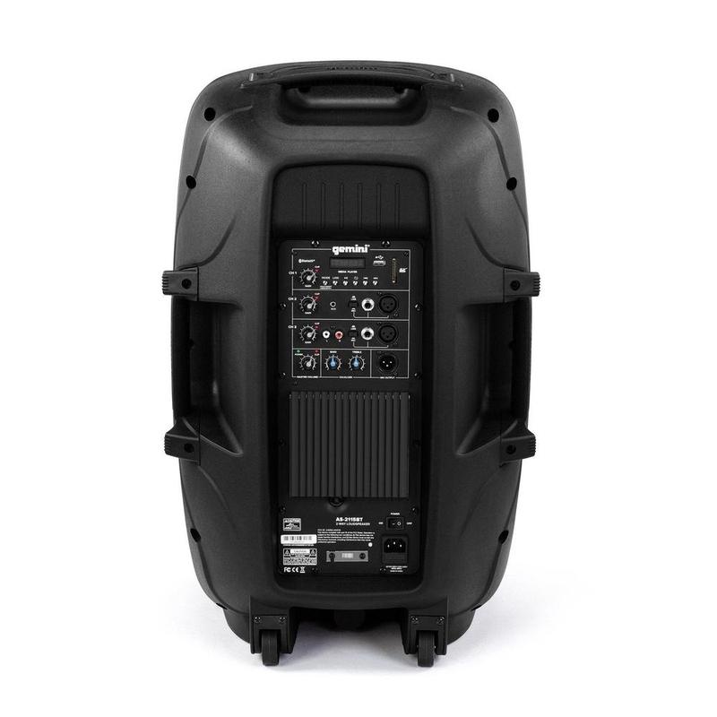 Gemini - 2000 Watt 15” Active Bluetooth Loudspeaker With Stand