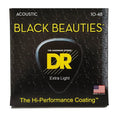 DR Handmade Strings - Black Beauties Coated Acoustic Guitar Strings, Extra Light (10-48)