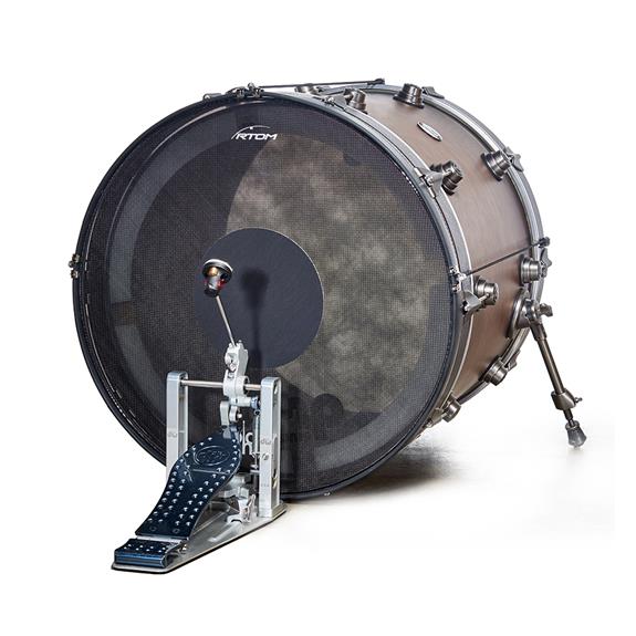 Moongel - RTOM Black Hole Snap-on Tuneable Mesh Head Practice Pad - 24" Bass Drum