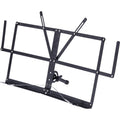 Hercules - Desktop Music Stand with Foldable Desk, Page Retainers, and Kick Stand