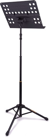 Hercules - Orchestra Stand With Perforated Desk, Black