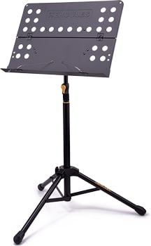 Hercules - Orchestra Stand With Perforated Desk, Black