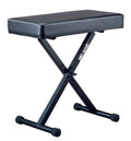 Quik Lok - Height Adjustable Large Keyboard Bench with Thick Cushion