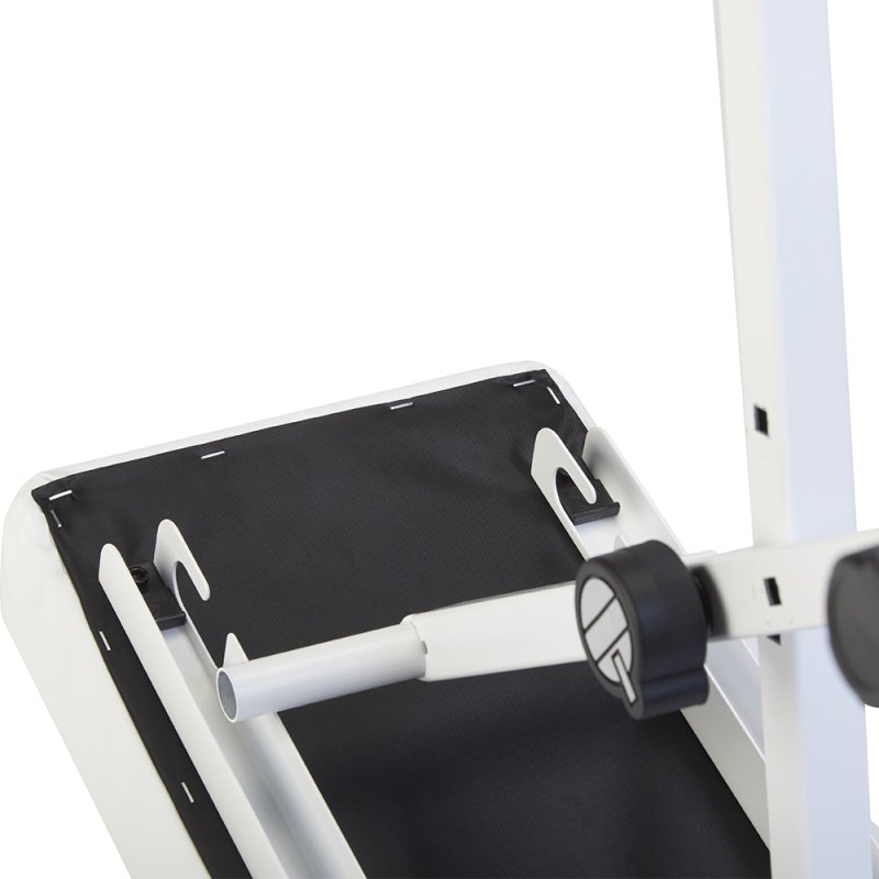 Quik Lok - Height Adjustable Small Bench with Thick Cushion, White