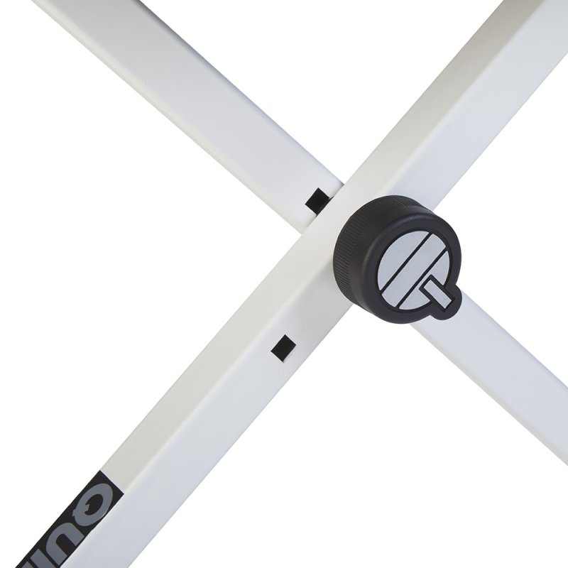 Quik Lok - Height Adjustable Small Bench with Thick Cushion, White