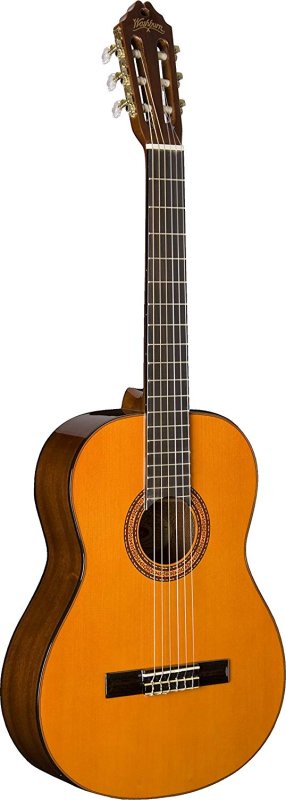 Washburn - Nylon-string Classical Acoustic Guitar with Spruce Top, Catalpa Back and Sides, Mahogany Neck