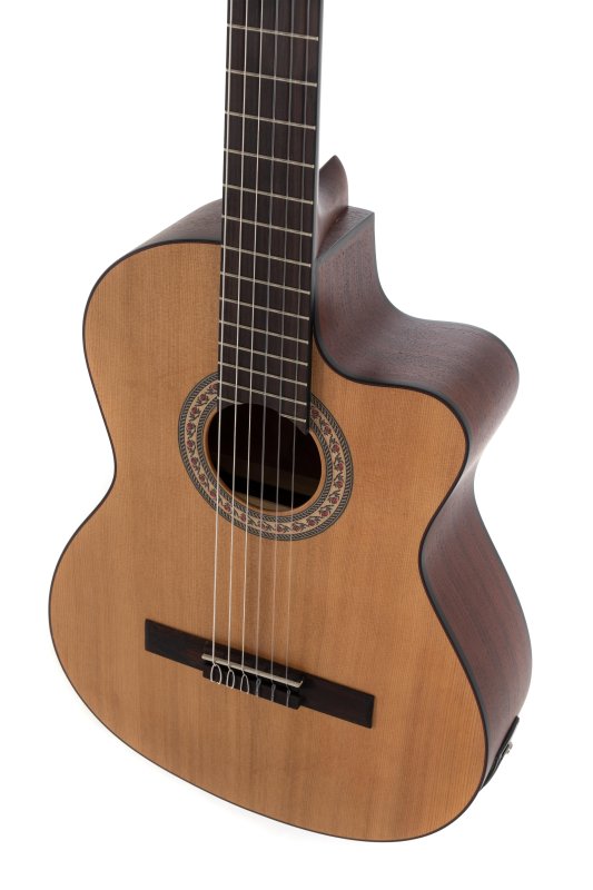 Manuel Rodriguez Guitars - Caballero Principio 4/4 Solid Cedar Acoustic / Electric Guitar, Natural