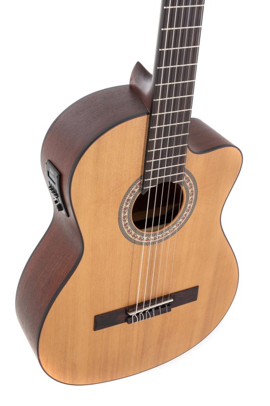 Manuel Rodriguez Guitars - Caballero Principio 4/4 Solid Cedar Acoustic / Electric Guitar, Natural