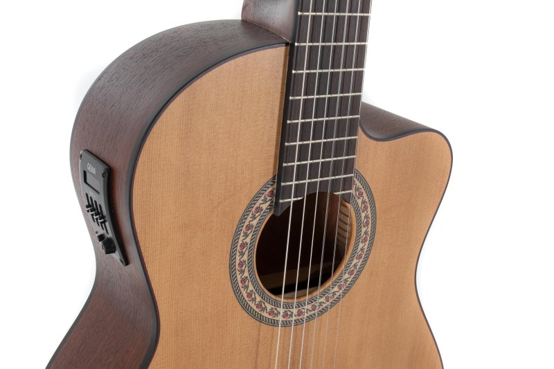 Manuel Rodriguez Guitars - Caballero Principio 4/4 Solid Cedar Acoustic / Electric Guitar, Natural
