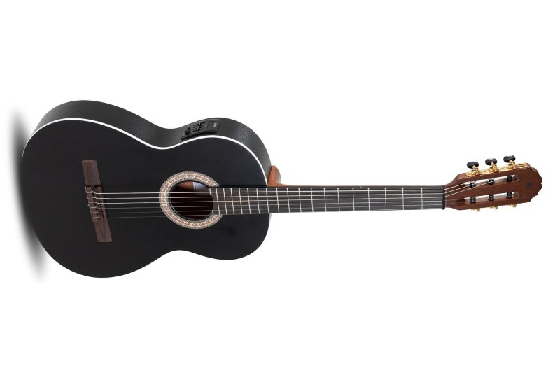 Manuel Rodriguez Guitars - Caballero Principio 4/4 Solid Spruce Acoustic / Electric Guitar, Black