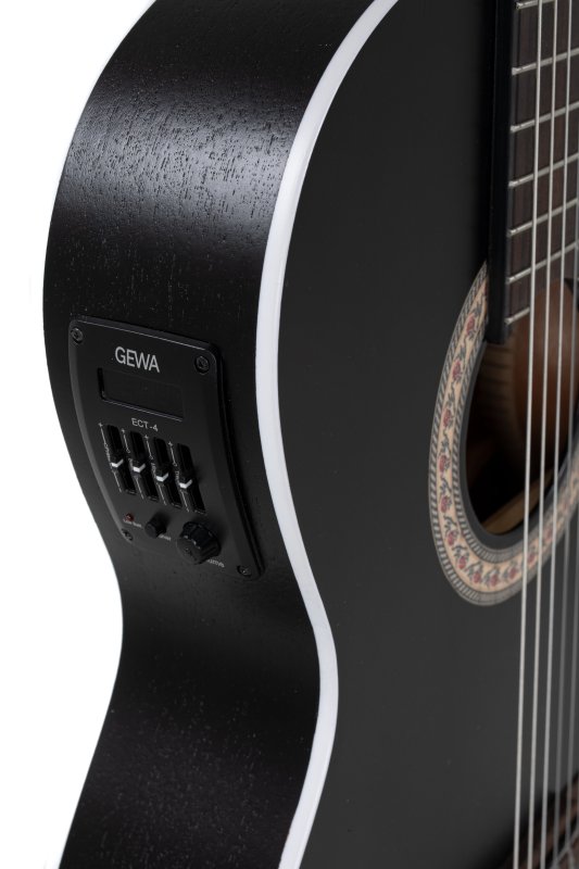 Manuel Rodriguez Guitars - Caballero Principio 4/4 Solid Spruce Acoustic / Electric Guitar, Black