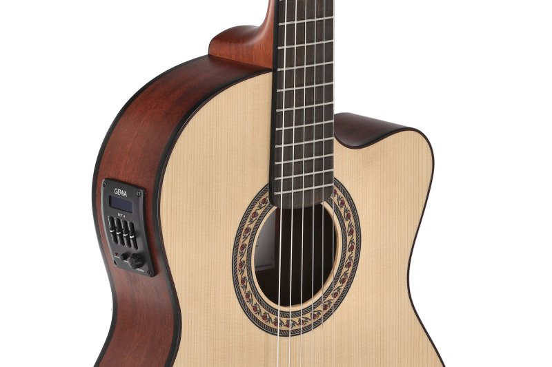Manuel Rodriguez Guitars - Caballero by MR Principio Series Stage Slim Body Electric / Acoustic Guitar, Natural