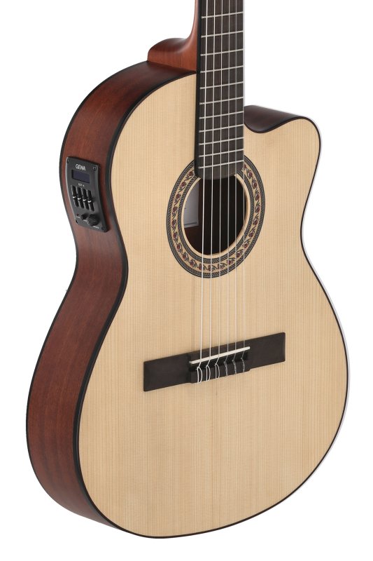Manuel Rodriguez Guitars - Caballero by MR Principio Series Stage Slim Body Electric / Acoustic Guitar, Natural