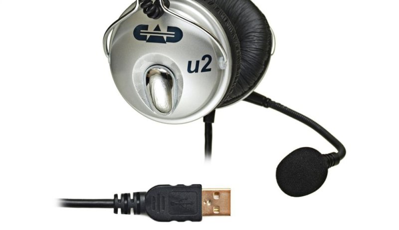 CAD - USB Stereo Headphones with Cardioid Condenser Microphone, 6ft USB Cable