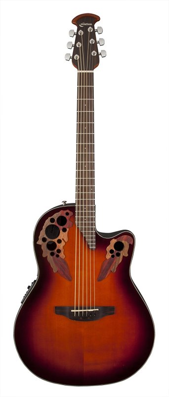 Ovation - Celebrity Elite Mid-Depth Cutaway, 2-Tone Sunburst