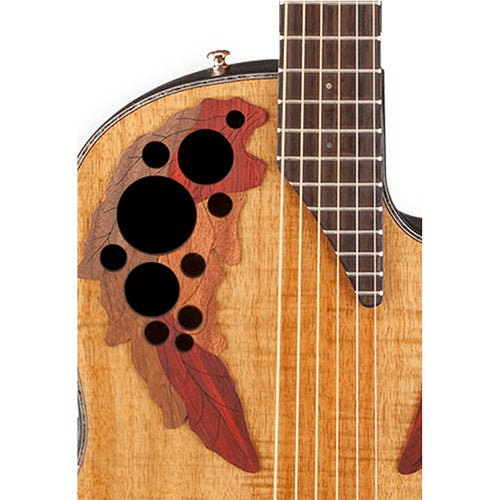 Ovation - Celebrity Elite Plus Mid-Depth Cutaway, Figured Koa
